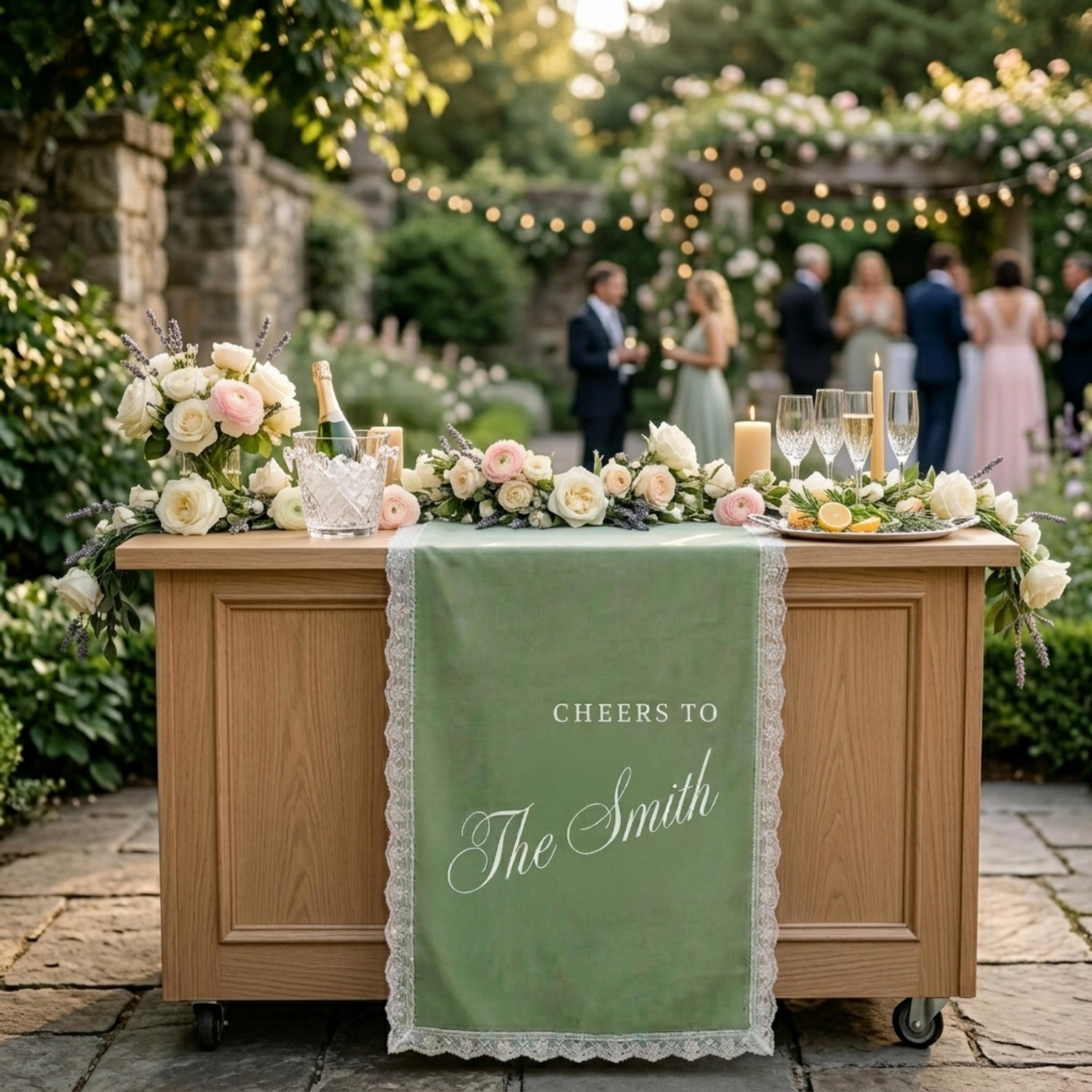 Personalized Lace Bar or Event Sign, Wedding, Birthday, Anniversary ...