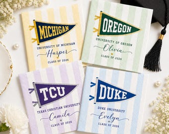 Oregon Graduation Napkins Personalized Name Class of 2026 College Pennant Party Decor
