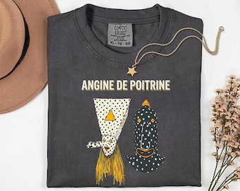 Angine de Poitrine Graphic Tee, Surreal Abstract Art Comfort Colors Shirt, Weird Core Top