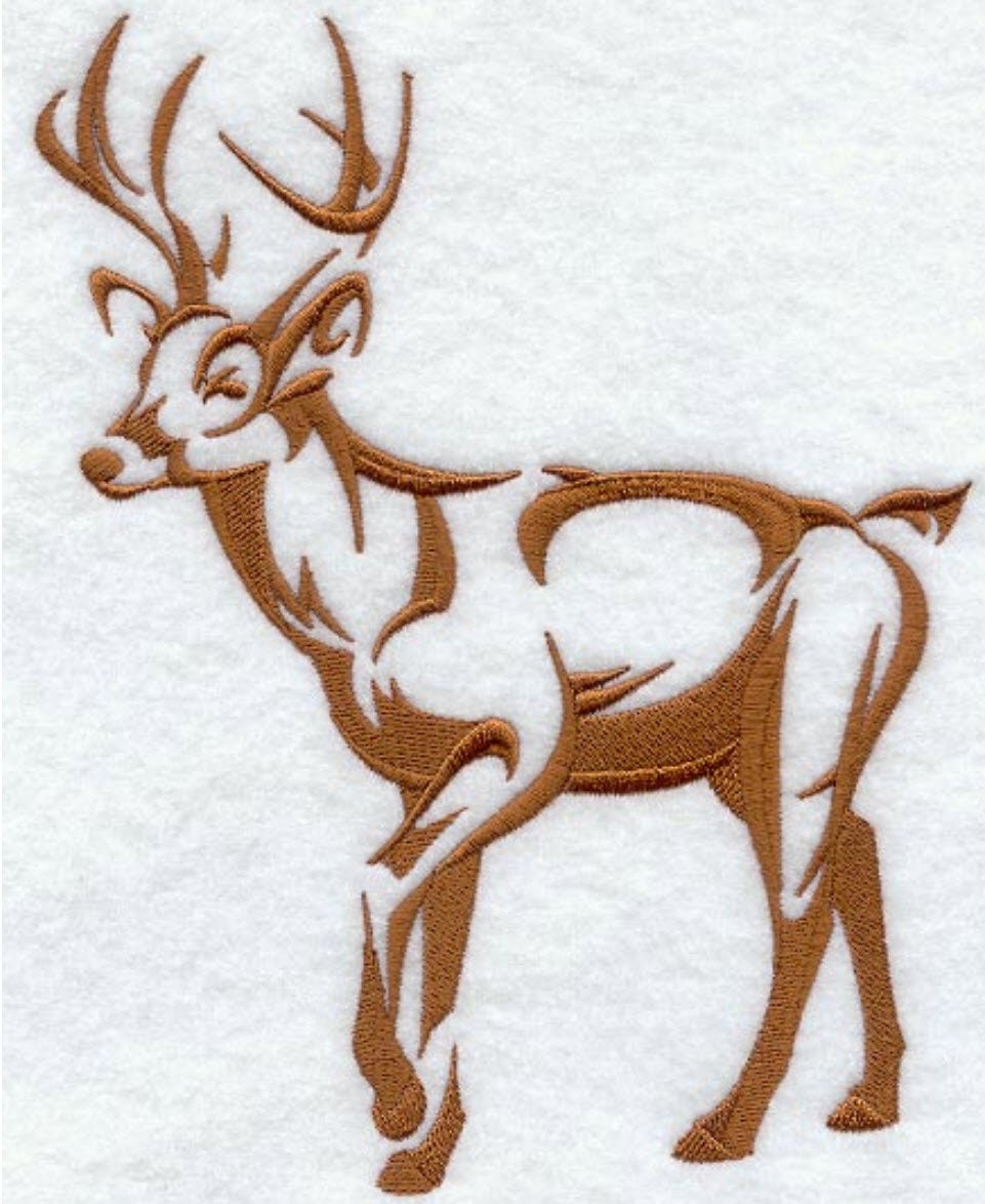 Big Buck Embroidered Sweatshirt Amazon.Com: Buck Deer Head Round ...