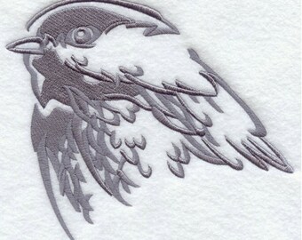 embroidered chickadee sweatshirt