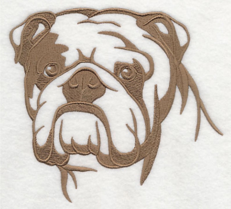 Custom Embroidered Bulldog Sweatshirt S2XL Shirt Etsy