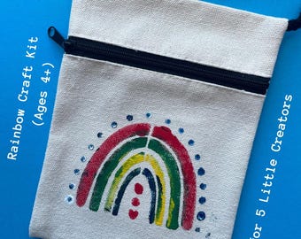 Rainbow Craft Kit for Kids – Kindergarten Graduation Activity – Summer Camp DIY Art Box – Birthday Party Craft Age 4+