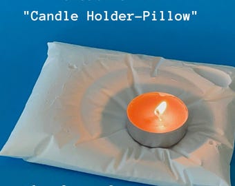 Candle Holder Pillow DIY Kit – Plaster Craft Activity for 3 People – Home decor