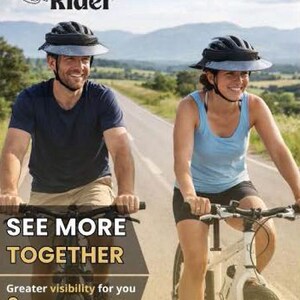 Förhindra solbränna på hals och ansikte, UV50 genomskinlig brätte, Shadyrider cykelhjälmsbrätte bild 6