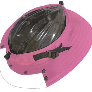 Förhindra solbränna på hals och ansikte, UV50 genomskinlig brätte, Shadyrider cykelhjälmsbrätte bild 1