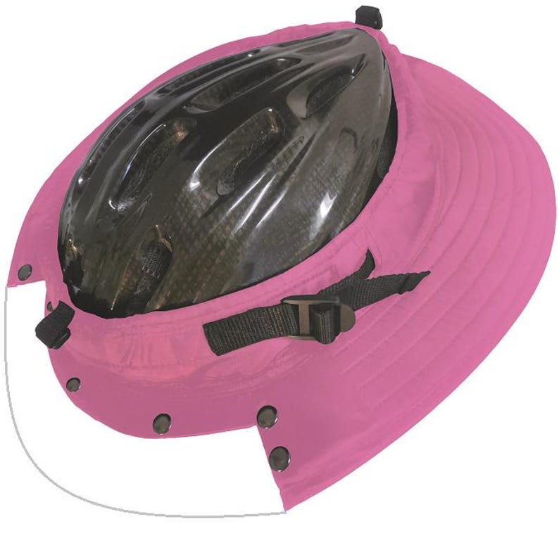 Förhindra solbränna på hals och ansikte, UV50 genomskinlig brätte, Shadyrider cykelhjälmsbrätte bild 1