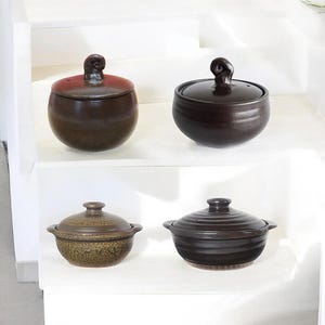 Korean Ceramic Steamed Egg Pot with Lid – Onggi Clay, Stovetop Safe, 4 Designs | YEJO
