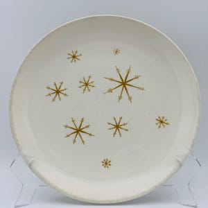 Vintage Star Glow Dinner Plates | Retro Atomic Décor | Set of 2 | Royal USA Sebring
