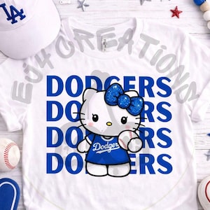 La Dodgers Tshirts Kitty - Etsy
