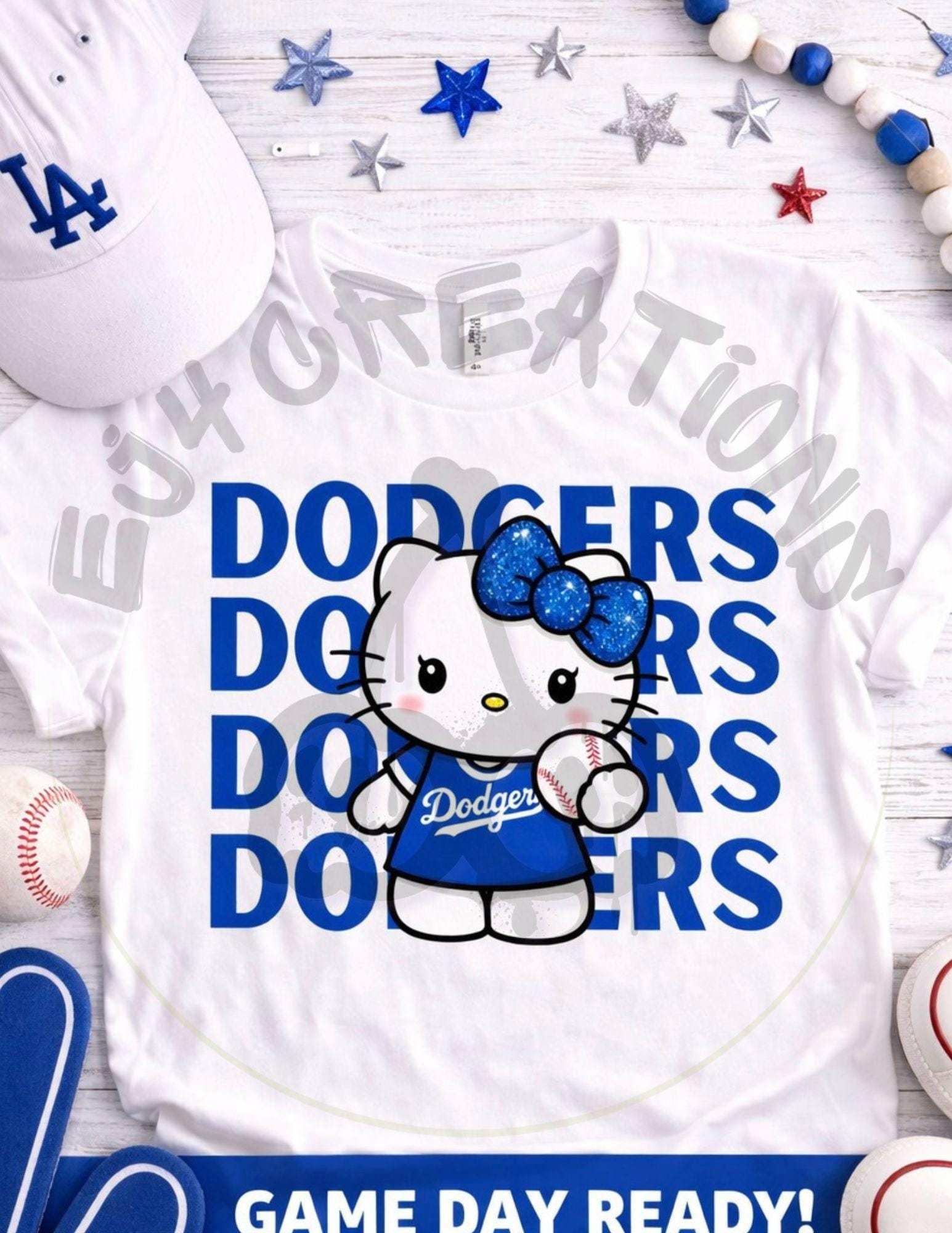La Dodgers Tshirts Kitty - Etsy
