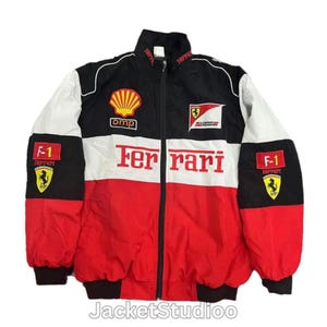 Chaqueta de carreras Ferrari F1, estilo vintage, ropa urbana de deportes de motor, retro, unisex, regalo.