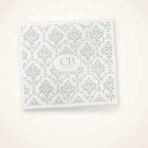 Monogram Napkins, Personalized Damask Cocktail Design, 3-Ply or Airlaid