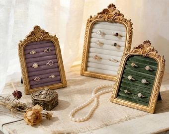 Soporte para anillos, expositor de joyas, organizador de joyas para anillos, recuerdo para la propuesta de dama de honor, regalo de decoración de boda para amantes de las joyas.