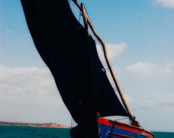 Sails and Sea - Fine Art Photography - 8x12 - Mozambique - Peaceful Calm Escape