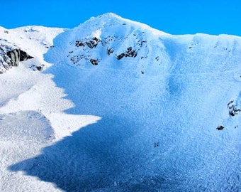 Snow Glacier Mountains - Fine Art Photography - 8x12  - Canadian Rockies Landscape