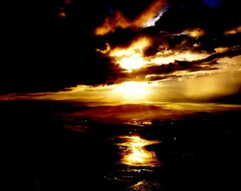 Aerial Landscape of a Thunder Storm - Fine Art Photography -  8x12  - Scotland