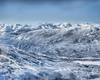 Whistler Snow Mountains- Fine Art Photography - 8x12  - Canadian Rockies Landscape