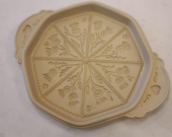 Braune Tasche Cookie Art Distel Shortbread Mould Pfanne | Vintage Hill Design Steinzeug Backstempel Cottagecore Seifenform