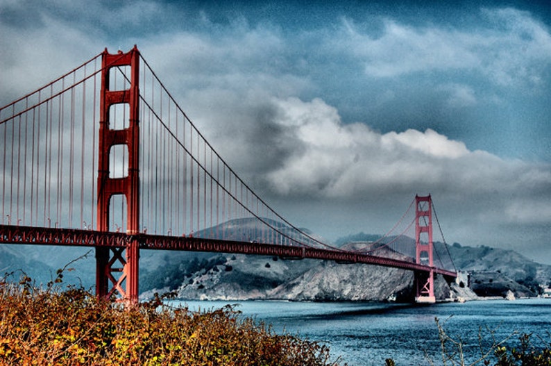San Francisco Skyline  Golden Gate Bridge Landscape   Fine image 0