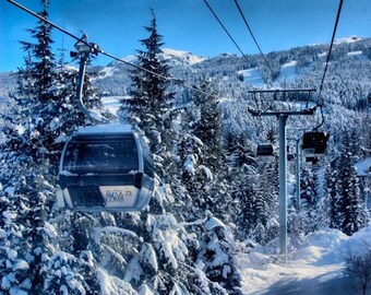 Whistler Mountain Gondola - Fine Art Photography - 8x12  - Canada Rockies Landscape