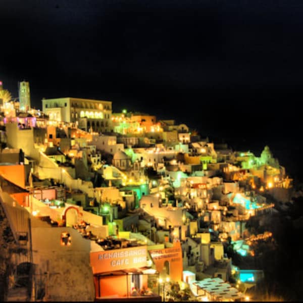 Nightscape in Santorini, Greece -  Fine Art Photography Print - 8x12 - Travel