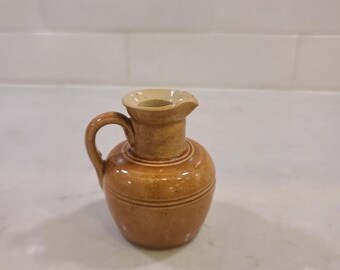 Vintage Buchan Portobello Scotland Mini Jug - Small Stoneware Pitcher - Maple Brown Glaze - Mid Century Scottish Studio Pottery - 1960s