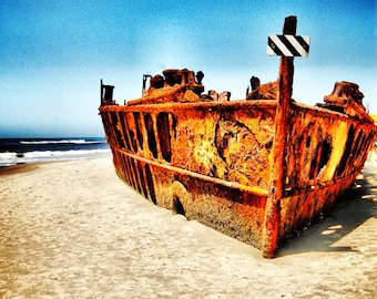 Beach Shipwreck -Fine Art Photography Print - 8x12 - Fraser Island, Australia