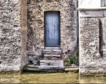 The Blue Door, Bruges, Belgium -  Fine Art Photography Print - 8x12 - Home Decor