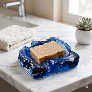 02|Ocean Wave Resin Soap Dish Mold, Jewelry Tray Silicone Mold, Epoxy Resin Mold for DIY Coastal Crafts and Home Decor