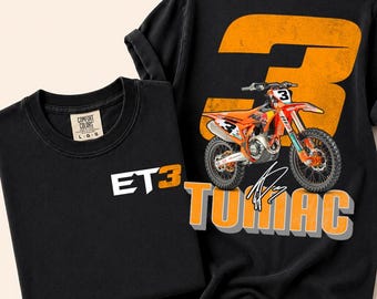 Eli Tomac 3 Moto Rider Tee, Dirt Bike Graphic Tee , Vintage Motorcycle Shirt, Supercross Shirt, Motocross Shirt, MXGP Fan Gift