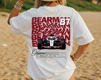 Oliver Bearman #87 F1 Shirt, F1 Racing Graphic Unisex T-Shirt, Vintage Formula 1 Comfort Colors, Oliver Bearman 87 F1 Sweat Shirt, F1 Fan