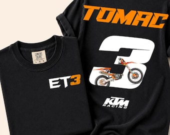 Eli Tomac 3 Moto Rider Tee, Dirt Bike Graphic Tee , Vintage Motorcycle Shirt, Supercross Shirt, Motocross Shirt, MXGP Fan Gift