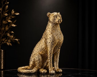 Vintage Ronzan Italian Ceramic Cheetah Statue - 39