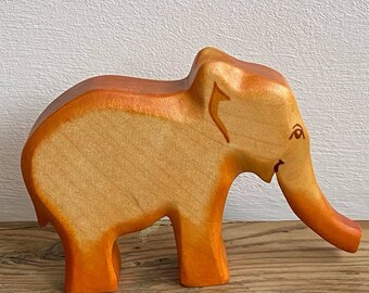 Spielzeug Elefant Holz braun Junges Grösse: 12,5 x 9,0 x 2,5 cm (bxhxs)  ca. 88,5 gr.