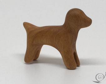 Dog wooden hand flatterer natural small
