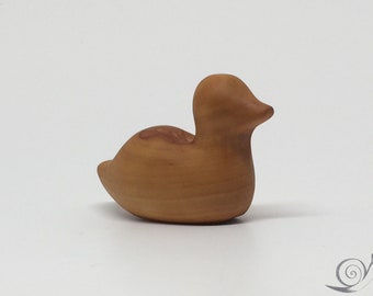 Canard Poussins Bois Naturel Formes Rondes Petit