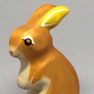 Toy Rabbit wooden colourful standing Easter bunny Size: 4,5 x 8,5 x 2,0 cm bxhxs approx. 25,0 g image 1