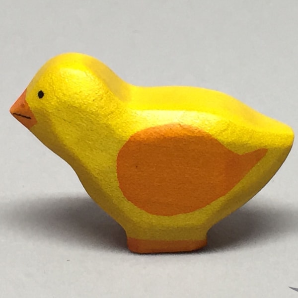 Spielzeug Küken Hühnchen Holz farbig gelb orange rot Größe: 4,0 x 3,0 x 1,5 cm (b x h x s)  ca. 5,5 gr.