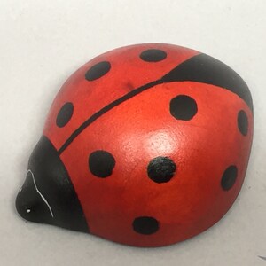 Toy Ladybird Wood red white black Size: 4,0 x 1,8 x 5,0 cm bxhxs ca. 12,0 gr. image 2