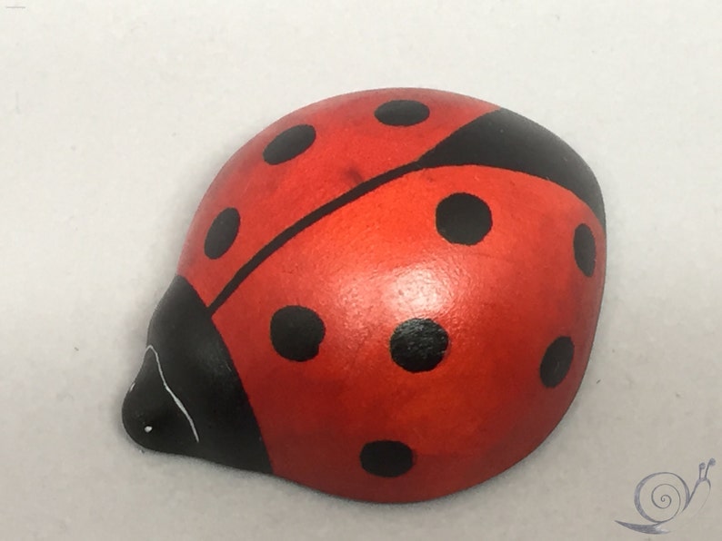 Toy Ladybird Wood red white black Size: 4,0 x 1,8 x 5,0 cm bxhxs ca. 12,0 gr. image 2