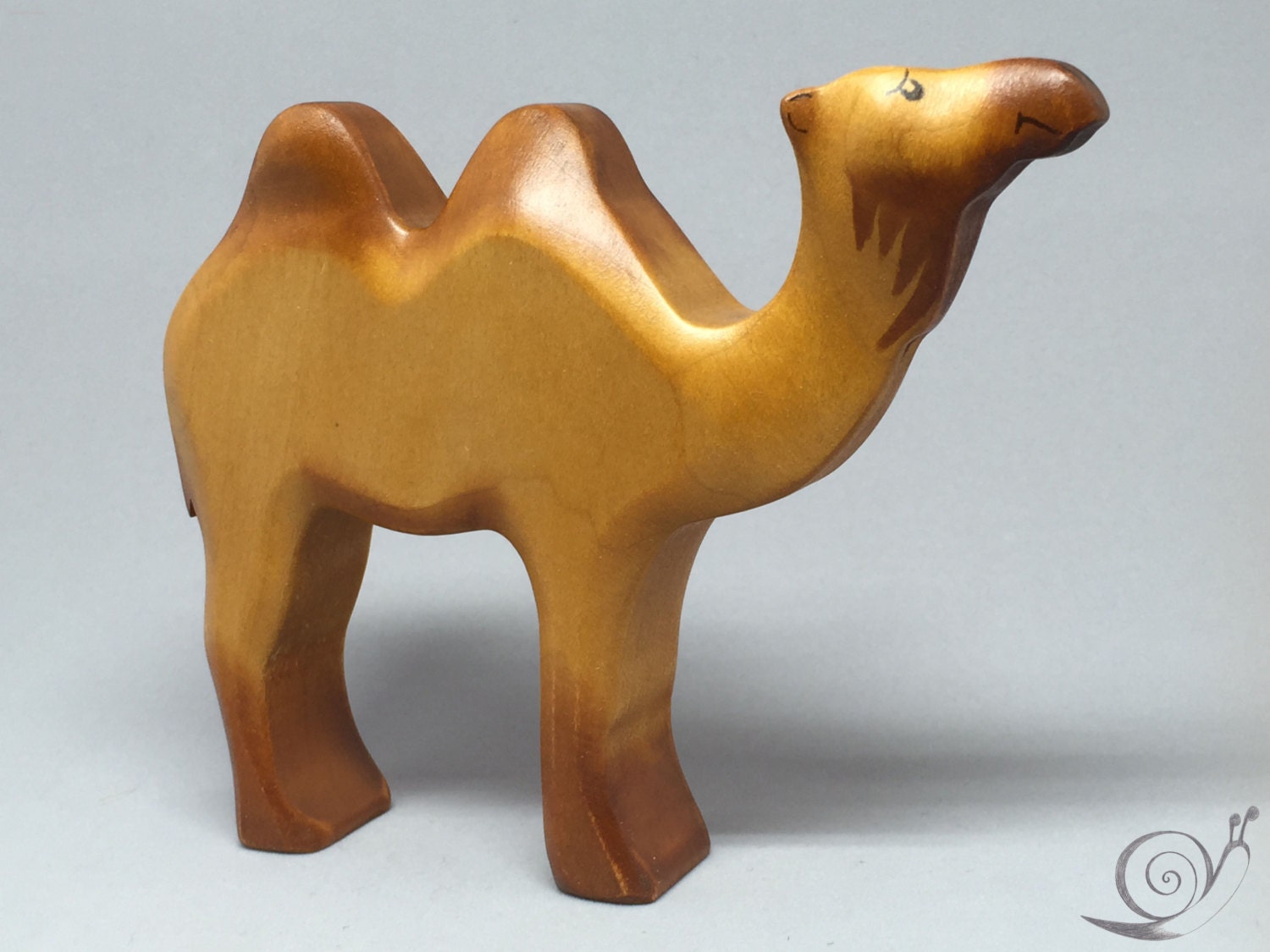 Toy Two Humped Camel Bactrian Camel Wooden Brown Colourful Size