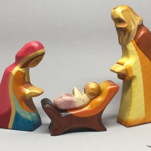 Juguete María José Cristo Natividad Madera Coloreada imagen 1