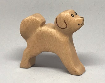 Toy dog wooden running Size: 6,5x6,0x2,0 cm (bxhxs) approx. 25,5 gr.