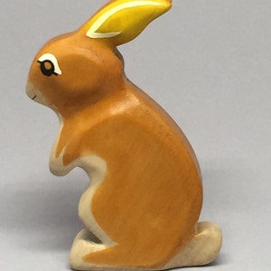 Toy Rabbit wooden colourful standing Easter bunny Size: 4,5 x 8,5 x 2,0 cm bxhxs approx. 25,0 g image 2