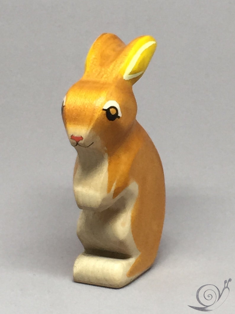 Toy Rabbit wooden colourful standing Easter bunny Size: 4,5 x 8,5 x 2,0 cm bxhxs approx. 25,0 g image 3
