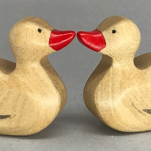 Toy duck wooden colourful white red Size: 5,5 x4,5 x 2,0 cm b x h x s approx. 14,5 gr. image 3