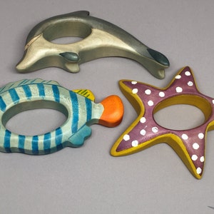 Toy Fish Gripping ring Tropical fish Wooden colorful Size: 12,0 x 6,0 x 2,0 cm bxhxs approx. 40 gr. image 3