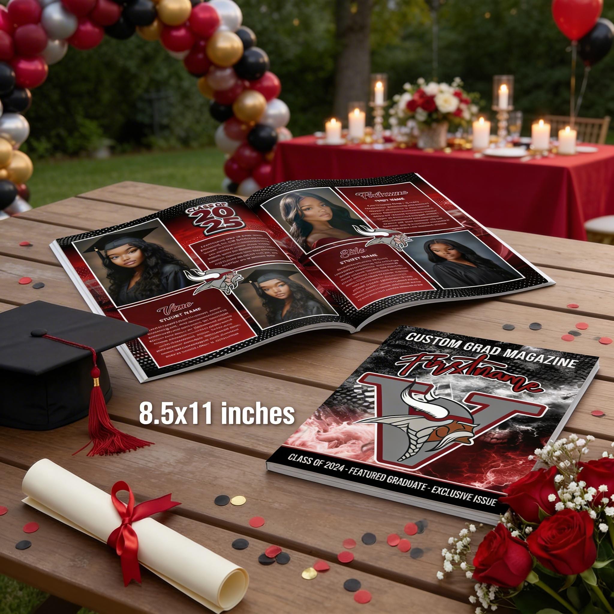 Graduation Media Guide Custom Graduation Magazine | Personalized Senior Tribute Magazine ...