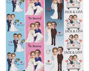 Custom face Wedding Socks, Personalized Photo Bridal Party Favors, Couple Socks
